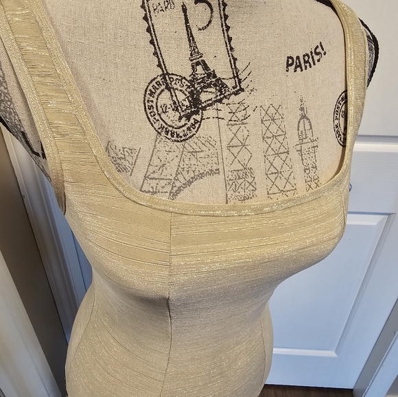 Gold Dressy Tank with built-in bra - Picture 4 of 8